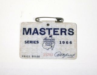 1966 Masters Golf Series Badge Won By Jack Nicklaus