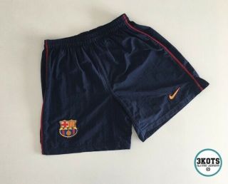 Barcelona Fc 1998/00 Nike Home Football Shorts L Mens Vintage Soccer Pants