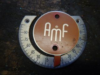Vintage Dewalt De Walt Amf Power Shop Radial Arm Saw Scale And Logo Pointer