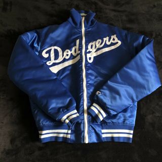 Vintage Rare Starter Mlb Los Angeles Brooklyn Dodgers Satin Jacket Mens Medium