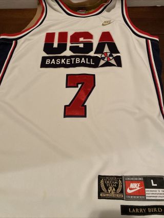 Rare Nike 1992 Usa Olympic Dream Team Larry Bird Jersey Size L