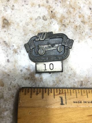 1961 Indy Pit Pass Badge 50th Anniversary Indianapolis 500