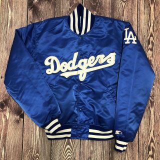 Vintage Starter Mlb La Los Angeles Dodgers Satin Jacket Size Large Euc