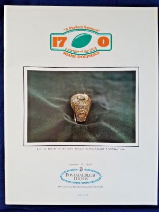 Miami Dolphins 1972 Perfect Season Anniversary Reunion (7 Yr) Program