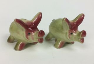 Vintage Darbyshire Australian Pottery Pigs Salt & Pepper Shakers - Great Cond.