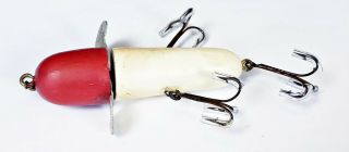 Tough Mills / Snyder / HICO Yellow Kid Rotary Head Lure NY c 1910 Red & White 2