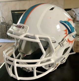 Nfl Miami Dolphins Riddell Speed Football Helmet Full Size Authentic Adult Xl