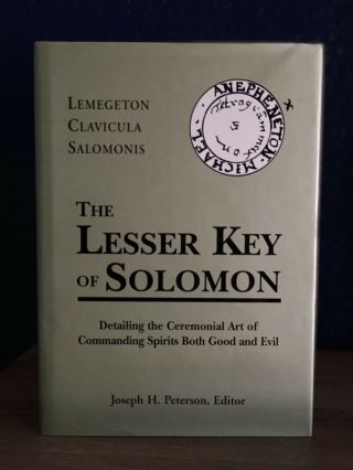 The Lesser Key Of Solomon — J.  Peterson,  Weiser,  Occult Grimoire,  1st Ed.  Hc