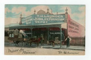 Vintage - F W Niven & Co.  T H Launder,  Jubilee Furniture,  Paisley St.  Footscray