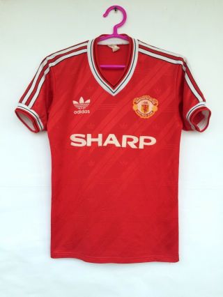 Manchester United 1986 1988 Rare Adidas Home Football Soccer Shirt Jersey