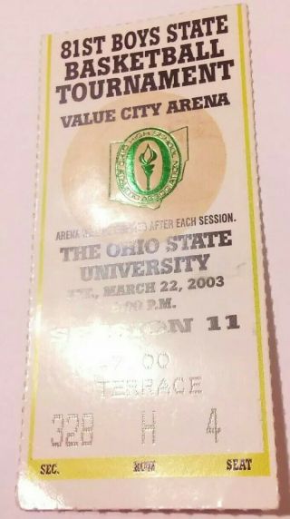 2003 LeBron James Last High School Game Ticket Stub Los Angeles Lakers 2