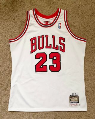 Authentic Michael Jordan Mitchell Ness 1997 - 98 Chicago Bulls Jersey Size Xl (48)