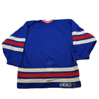 Vintage York Rangers Center Ice Sewn Hockey Jersey CCM Blank Fight Strap NHL 2