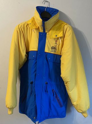 1988 Sunice Calgary Olympics Vintage Ibm Puffer Jacket Made In Canada Men Sz M/l