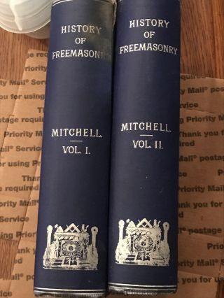 History Of Freemasonry Vol 1&2 Mitchell Freemason Masonic Secret Society