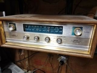 Vintage Sears Silvertone Model 7406 Am Fm Stereo 9 Tube Tuner Amplifier