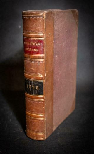 C.  H.  Spurgeon,  Sermons Leather 1870 Nr 99p - Binding Bible,  Puritan,  Stunning