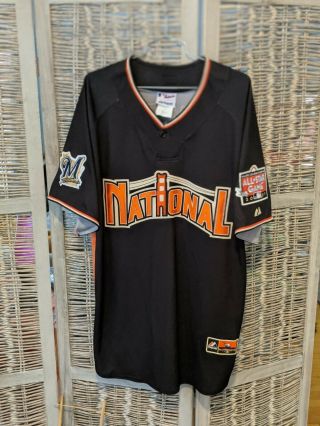 Mlb 2007 All Star Game Jersey Prince Fielder Milwaukee Brewers Size Xl Majestic