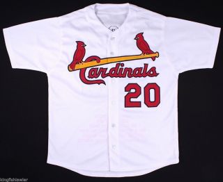 Lou Brock SIGNED 20 St.  Louis Cardinals white XL jersey w/ JSA & hologram 2