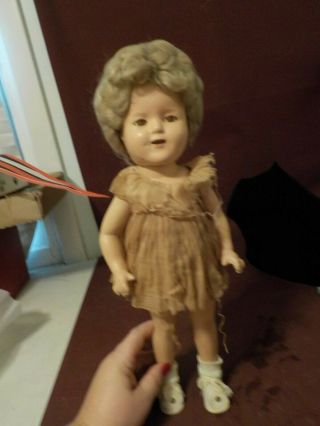 Vintage Ideal 16 Shirley Temple Doll - Composite Open/close Eyes & Teeth