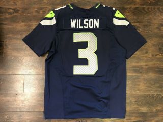Seattle Seahawks Nike Elite Jersey - Russell Wilson 3 (Size 44) 3