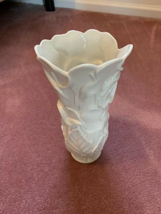 Vintage Lenox Vase Calla Lily Ivory Porcelain Rare Wedding Gift 10 "