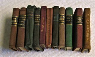 Set Of 11 Miniature Books By Shakespeare,  1904 Suede,  Tudor House