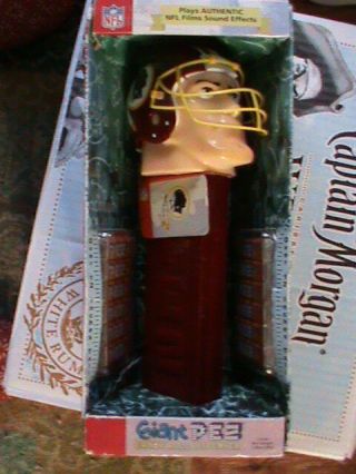 N.  F.  L.  Washington Redskins Gaint Pez Candy Roll Dispenser With Sound Effects