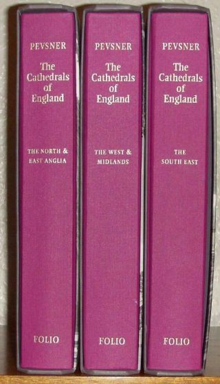 Pevsner,  Cathedrals Of England.  Folio Society Boxed Set Of Three Volumes.