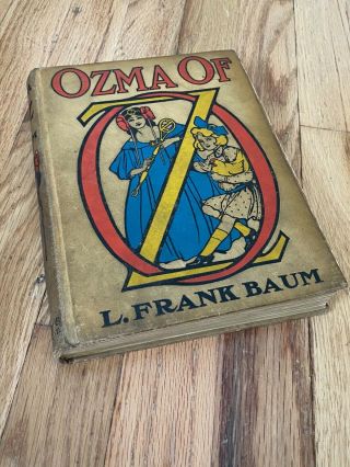 Ozma Of Oz 1907 First Edition L.  Frank Baum Illustrated Book Nr