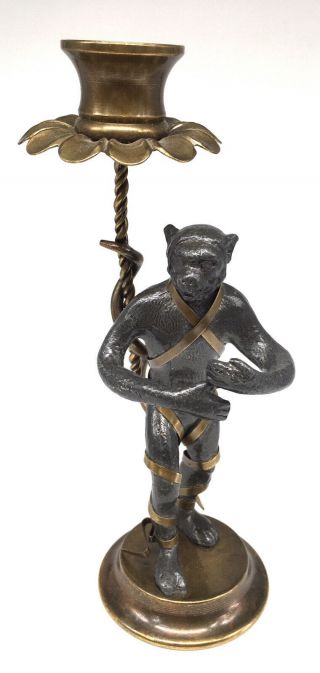 Vintage Petite Choses Bondage Monkey Figural Candle Holder Usa