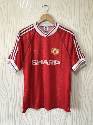 Manchester United 1990 1992 Home Football Shirt Soccer Jersey Adidas Vintage