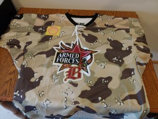 Oklahoma City Blazers Chl Hockey Game Worn Mascot Armed Forces Jersey