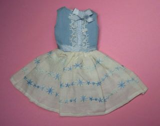 Vintage Barbie Skipper - Happy Birthday 1919 Blue & White Dress