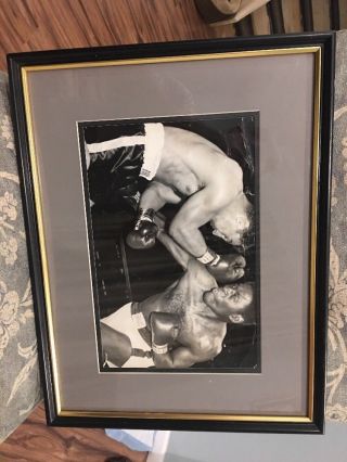 Rocky Marciano Vs Ezzard Charles Framed Photo