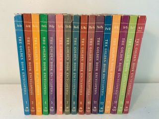 Vintage The Golden Book Encyclopedia A - Z Illustrated Complete 16 Volume Set 1959