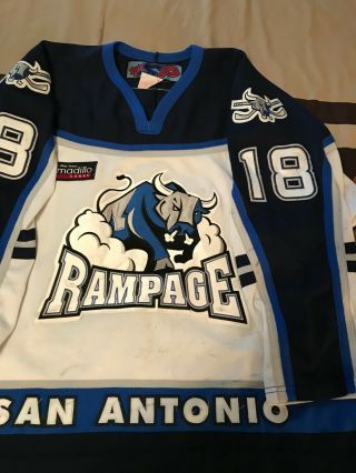 2002/03 San Antonio Rampage Game Worn Jersey 18 Kamil Piros Ahl Size 56