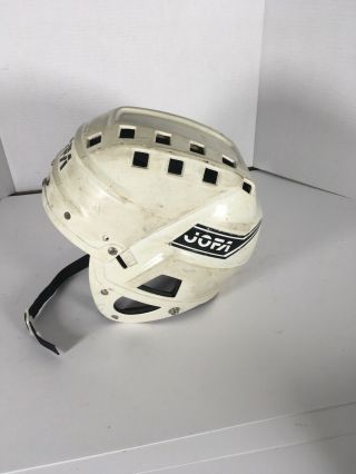 Vintage Hockey Helmet Jofa 282 Sr Sz.  6 3/4 - 7 3/8 Size White Sweden 2