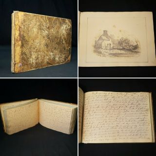1833/69 Commonplace Book Manuscript Hand Written Religion Hymns Poetry Victorian