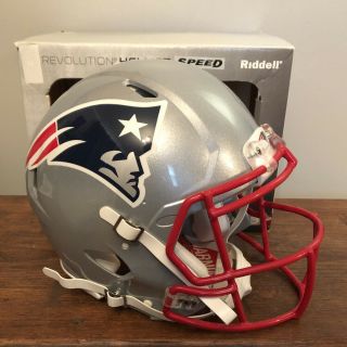 England Patriots Authentic Speed Football Helmet Full Size Riddell