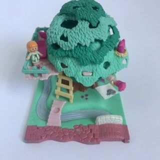 1994 Vtg Vintage Bluebird Polly Pocket Pollyville Tree House Playset With 1 Doll