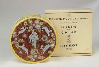 Vintage F.  Millot “crepe De Chine” Poudre Le Bain Powder