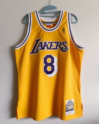 Authentic Kobe Bryant Mitchell & Ness Los Angeles Lakers Jersey Rookie Large (44)