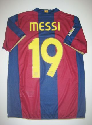 Nike Fc Barcelona Shirt Kit 2007 - 2008 Jersey Fcb Lionel Messi Argentina Home