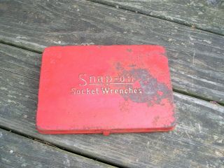 Vintage Snap On Socket Wrench Box & Some Contents