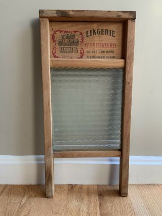 Vtg National Washboard Co.  No.  863 Ribbed The Glass King Lingerie 18 " X 8.  5 "