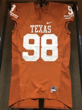 Nike Team Issued Authentic Texas Longhorns Ut Football Jersey Orange Home 98