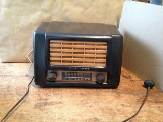 Vintage Tele - Tone Tube Radio Brown Bakelite For Repair Or Parts