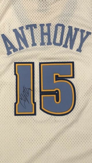 Carmelo Anthony Signed Nuggets Jersey Hof