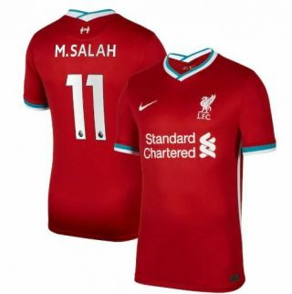 Nike Liverpool Fc 2020 - 2021 M.  Salah 11 Home Soccer Jersey Red White